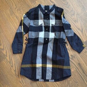 Burberry Blue and Gold Casual Dress
